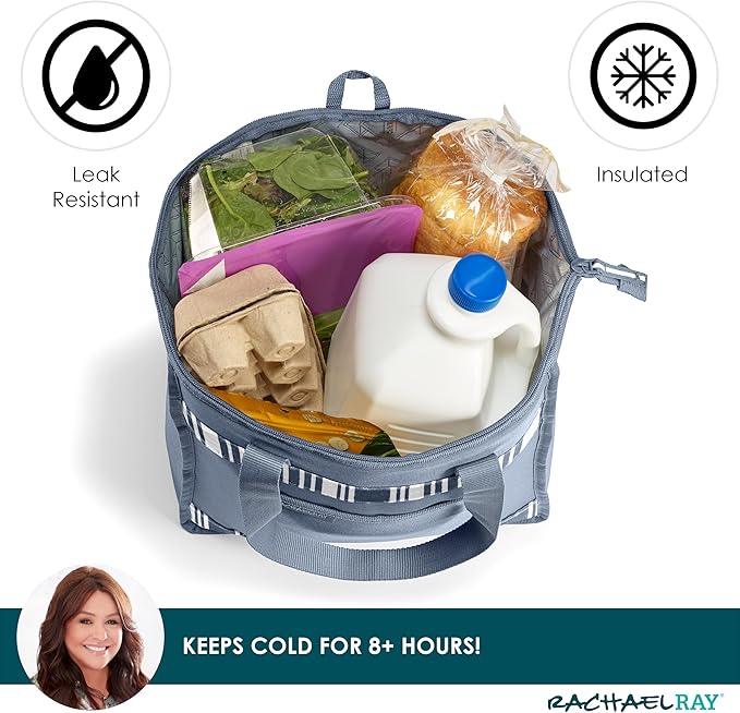 Rachael Ray Chillout Soft Cooler Bag, Large Reusable Insulated Grocery Bag - Image 4