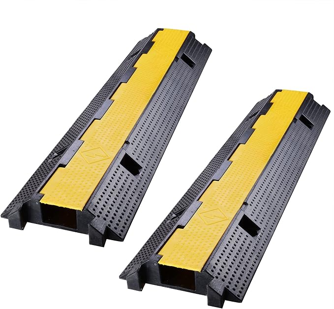 Yescom Cable Ramp Protector 1 Channel Garden Hose Protecitive 22000 Lbs Load by Yescom