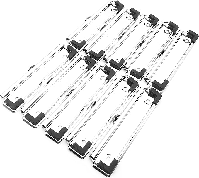 10Pack Clipboard Clips 4.72" Mountable Metal Clipboards Hardware by shuokecrafts
