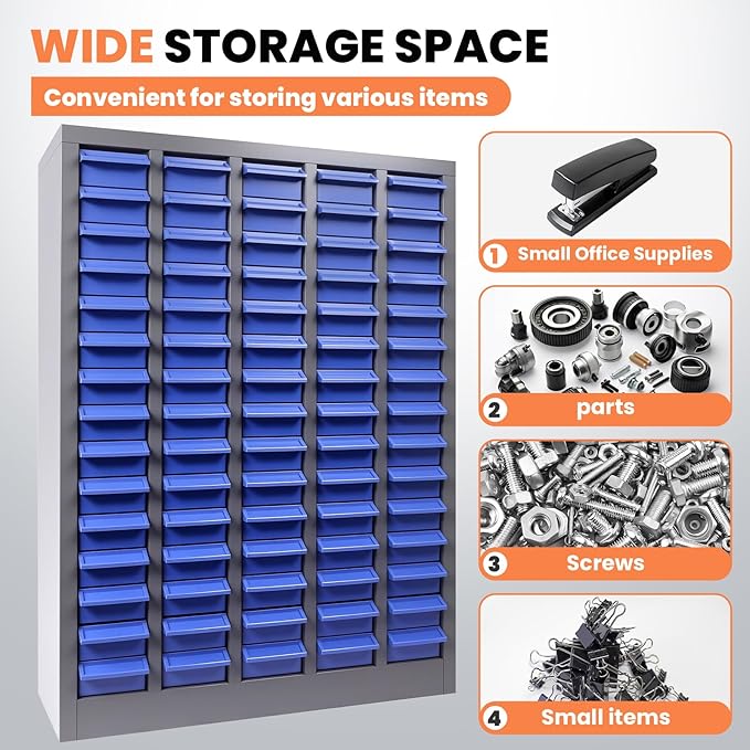 75 Drawers Bolt and Nut Tool Storage Cabinet, Large Capacity Parts Organizer - Image 6