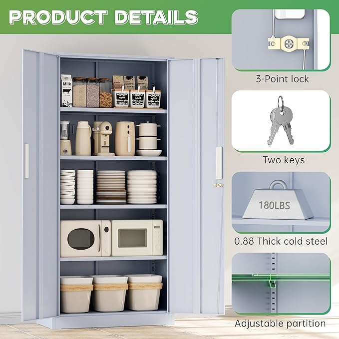 INTERGREAT Metal Storage Cabinet - Image 7