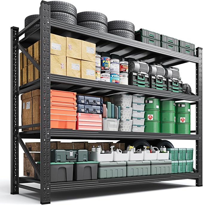 Letaya 71.3" W Metal Storage Shelves, 5000LBS Heavy Duty Garage Shelving Units by LetayaMetalCabinets