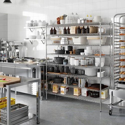 21" Deep x 60" Wide x 74" Height Wire Shelving Kit | 8-Tier | NSF Commercial - Image 2