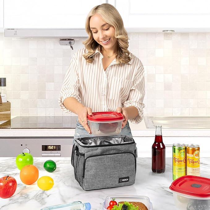 opux Insulated Lunch Bag for Men Women, Soft Lunch Box for Office Work School - Image 3