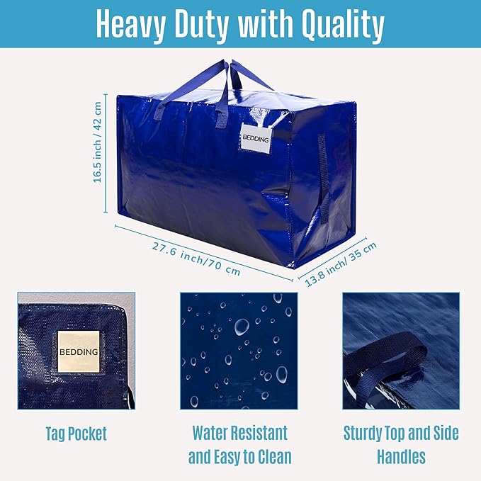VENO 10 Pack Moving Bags and Large Christmas Decoration Storage Bins - Image 4