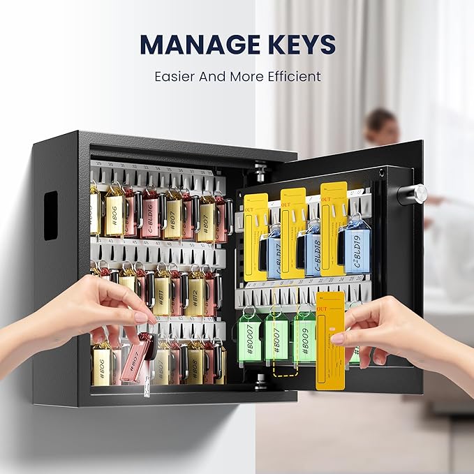 Heavy Duty 64 Keys Electronic Key Lock Box Wall Mount - Image 3