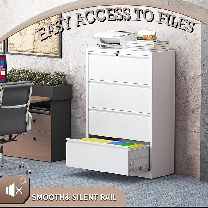 4 Drawer Lateral File Cabinet - Image 6