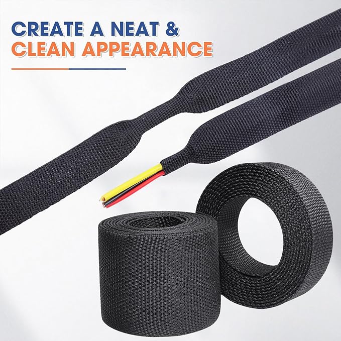 2:1 Heat shrinkable Braided Sleeving Fabric Wire Loom High Temp Heat Shrink - Image 7