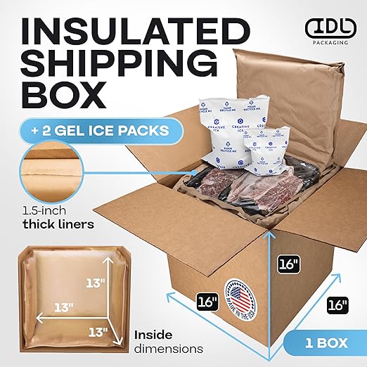 Insulated Thermal Shipping Box 16"x16"x16" - Image 2