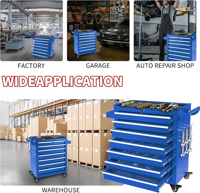 7-Drawer Tool Chest with Wheels & Drawers, Toolbox Organizer Storage - Image 5