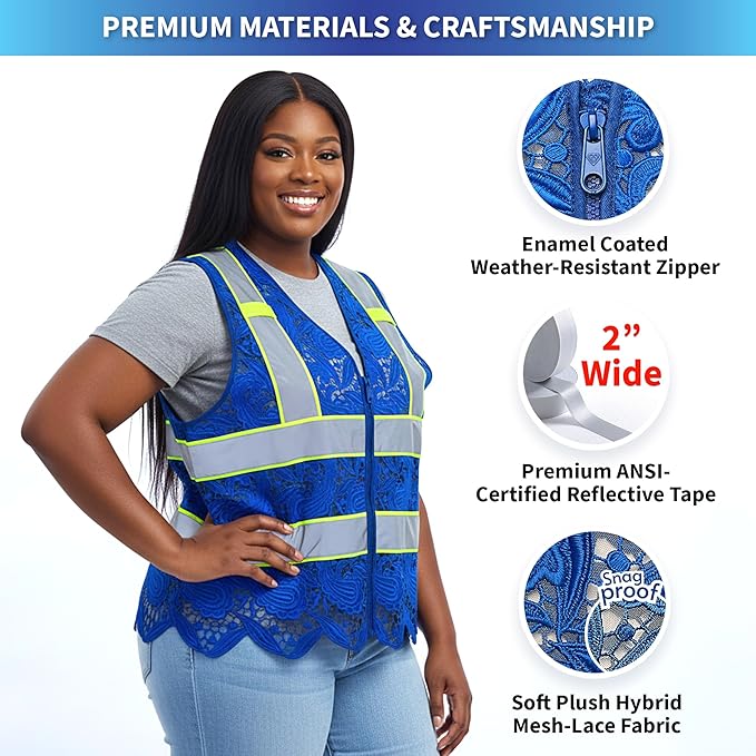 Lace-Mesh Safety Vest for Women & Men - Image 4