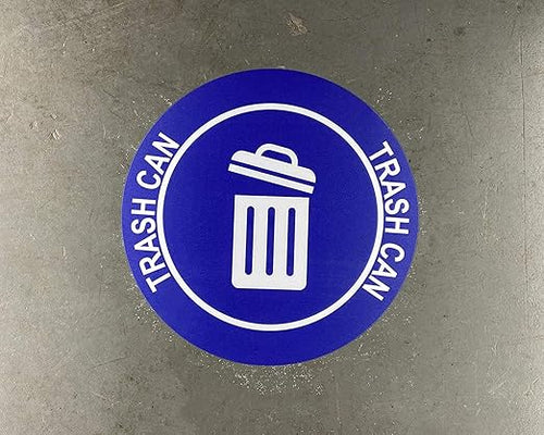 "Trash Can" Durable Laminated Vinyl Floor Sign- Sign by Graphical Warehouse- 5S - Image 2