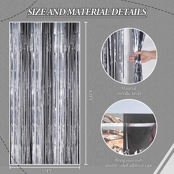 3 Pack Foil Fringe Backdrop - Image 2