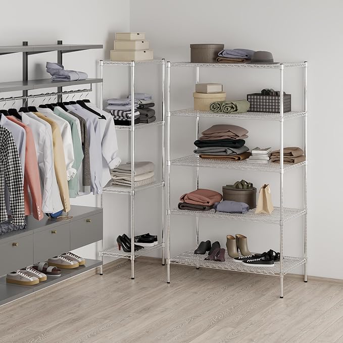 24" Deep x 42" Wide x 74" Height Wire Shelving Kit | 5-Tier | NSF Commercial - Image 7