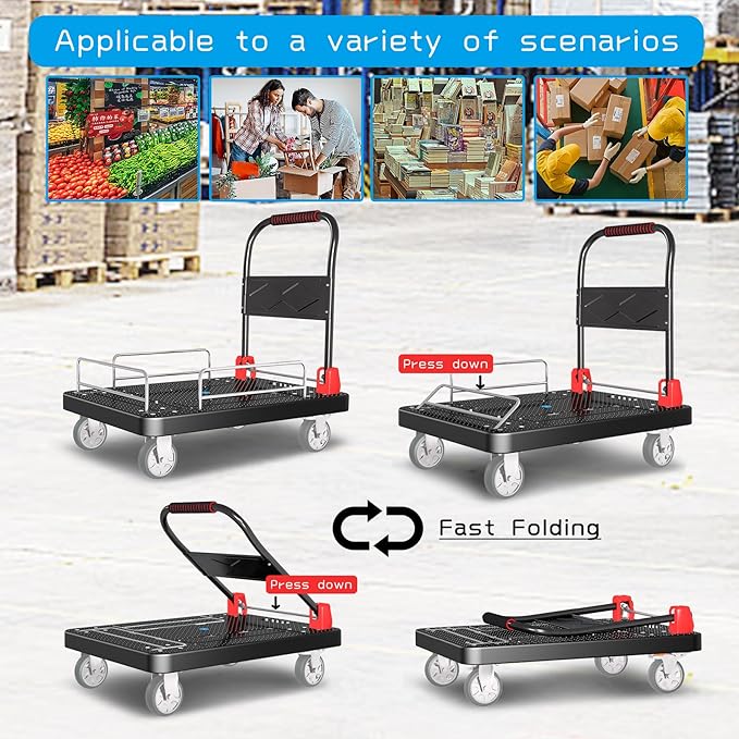Platform Trucks Flatbed Cart Heavy Duty - Image 7