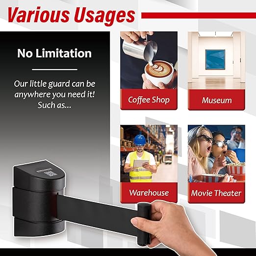 DuraSteel Wall Mount Retractable Belt Barrier - Image 4