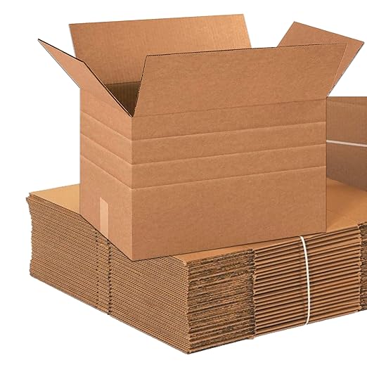 BOX USA Moving Boxes Large 18"L x 12"W x 12"H 25-Pack by BOXUSA