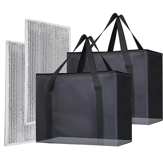 2PK Insulated Grocery Bags Reusable Heavy Duty by Bodaon
