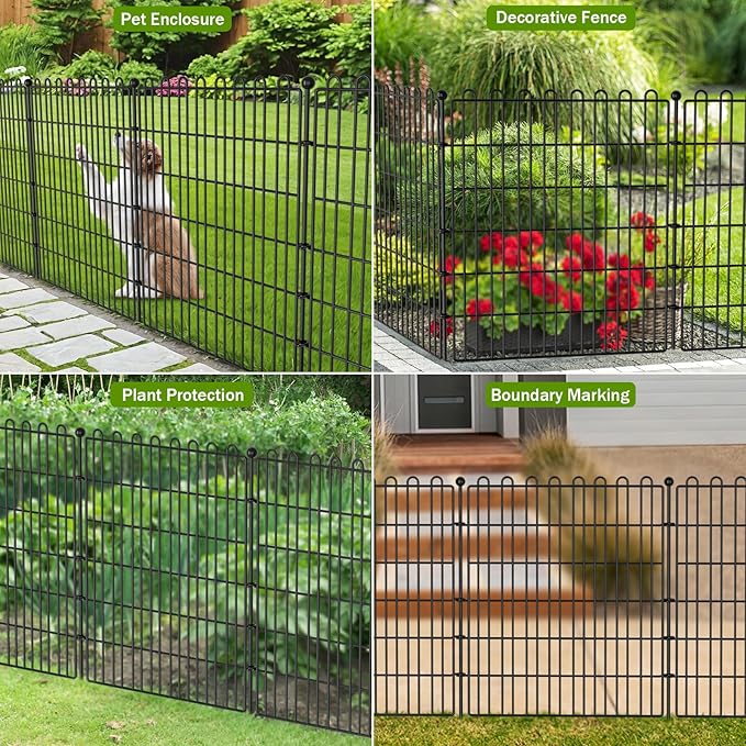 20 Panels No Dig Decorative Garden Fence - Image 7