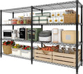 Garvee Metal Storage Shelves Heavy Duty Metal Shelving, 4-tier Wire Shelving by Garvee