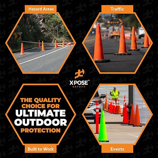 Xpose Safety 36 Inch Orange Traffic Cones, Kids and Construction - Image 8