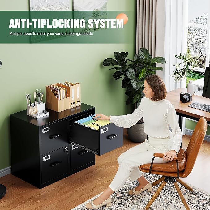 Letaya 2 Drawer File Cabinet - Image 4