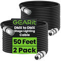 GEARit DMX to DMX Stage Lighting Cable DMX Male to Female 3-Pin Balanced by GEARit