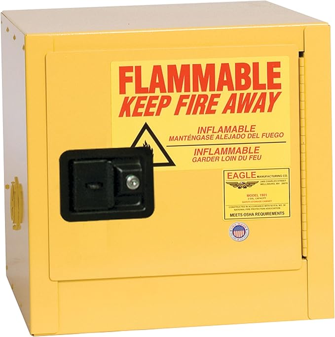 Eagle American Made 2 Gallon F﻿lammable Liquid Storage Cabinet, Manual-Close by Eagle