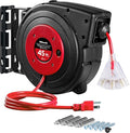 Retractable Extension Cord Reel, 45 FT Heavy Duty Power Cord, 12AWG/3C SJTOW by Wilawels