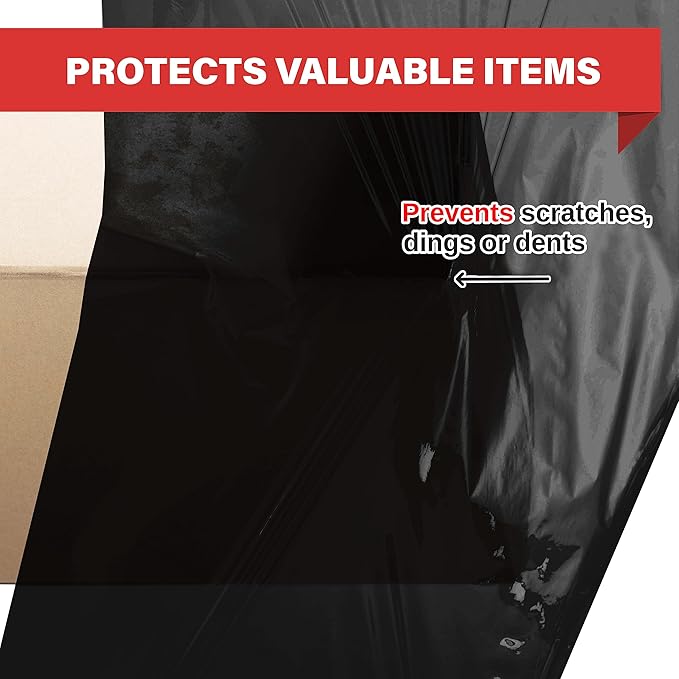 Black Stretch Wrap Industrial Strength Extra Thick 4 Pack 18" 1100 SqFt 80 - Image 5