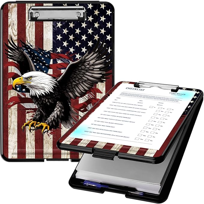 Clipboard with Storage, High Capacity Plastic Storage Clipboard with Pen Holder by Qindaiwen