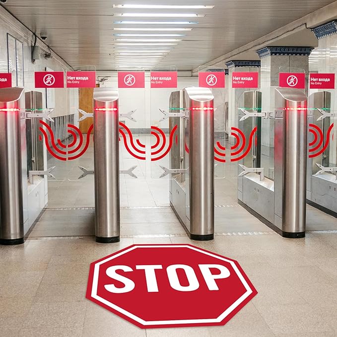 Nuanchu 5 Pcs Stop Floor Sign Stickers - Image 7