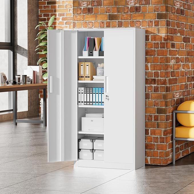 Greenvelly Metal Garage Storage Cabinet, Utility Metal Filing Cabinet - Image 2