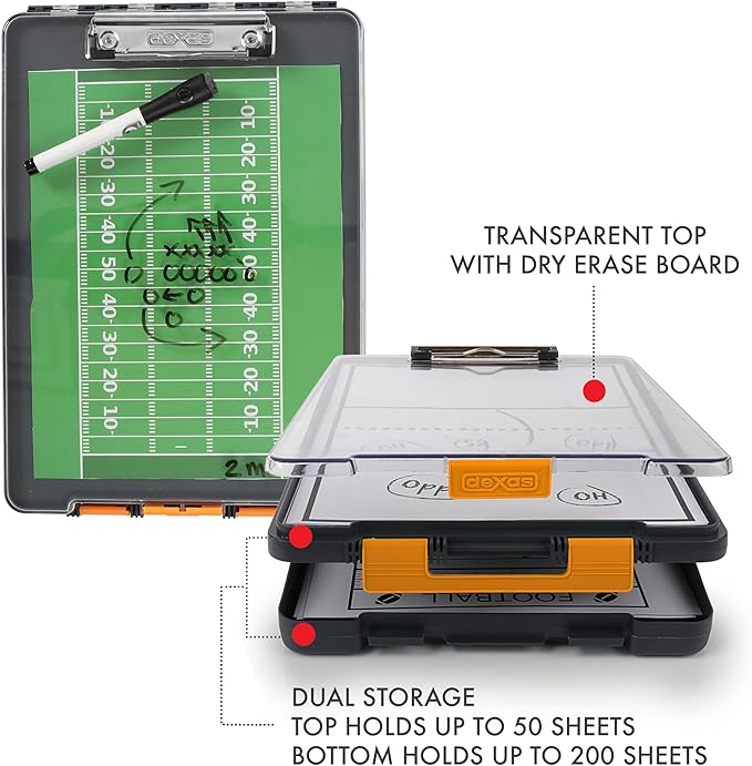 Dexas Clearview Clipcase Dry Erase clipboard, 13.75 x 9.5 Inch, Stay Organized - Image 4