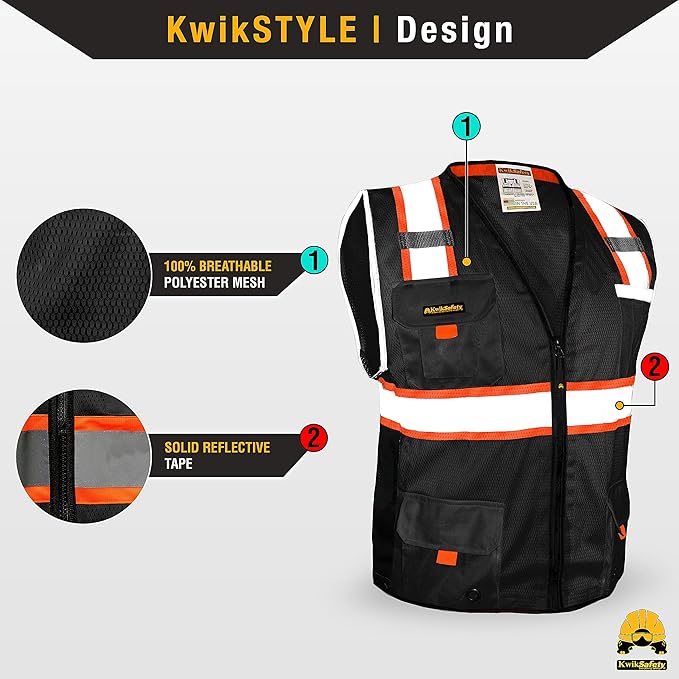 KwikSafety - Charlotte, NC - UNDERBOSS Safety Vest Premium ANSI Class Unrated - Image 2