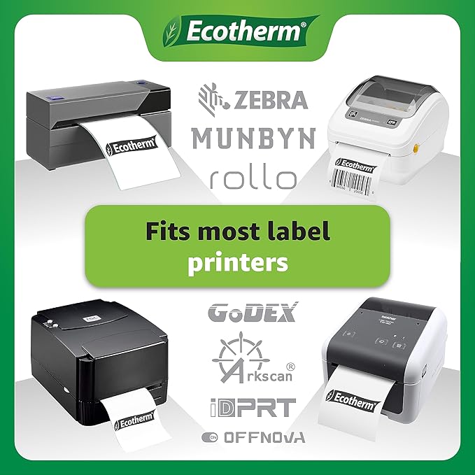2.25" x 1.25" Thermal Labels | 4 Rolls | 4540 Labels | fits Zebra, Offnova - Image 5