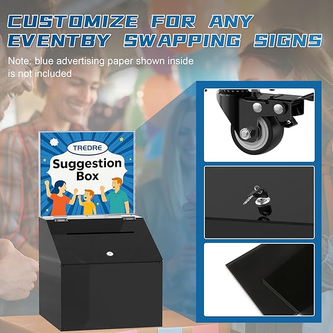 MOOFI Large Capacity Acrylic Suggestion Box - Image 2