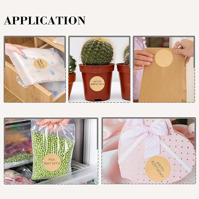 2 Inch Kraft Paper Circle Stickers 500 Pcs, Permanent Color Coding Dots - Image 7