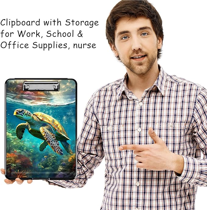 Clipboard with Storage, High Capacity Plastic Storage Clipboard with Pen Holder - Image 7