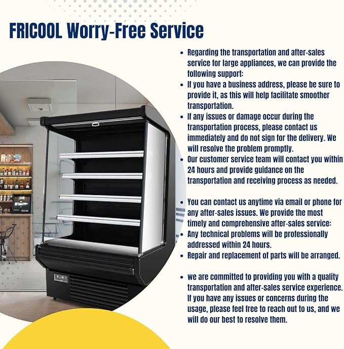 Food Refrigerated Display Case for Commercial Bakery Pastry Front Open Air - Image 7