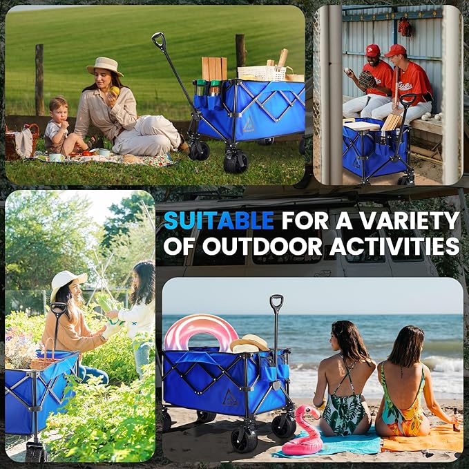 Wagon Cart Shopping Foldable Folding Collapsible - Image 4
