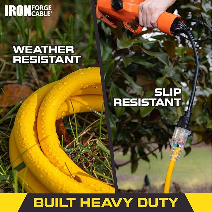 IRON FORGE CABLE 25 Foot Lighted Outdoor Extension Cord - Image 7