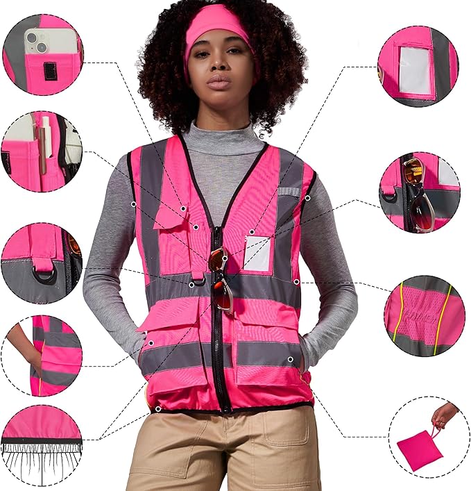 A-SAFETY High Visibility Reflective Safety Vest Customize Logo - Image 2