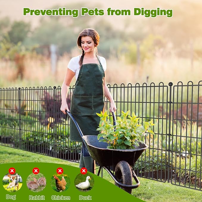 8 Panels No Dig Decorative Garden Fence - Image 3