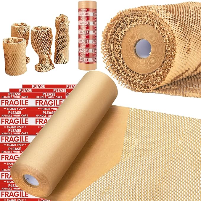 Honeycomb Packing Paper, MINHAO 15"x100' Eco Friendly Packing Paper by MINHAO