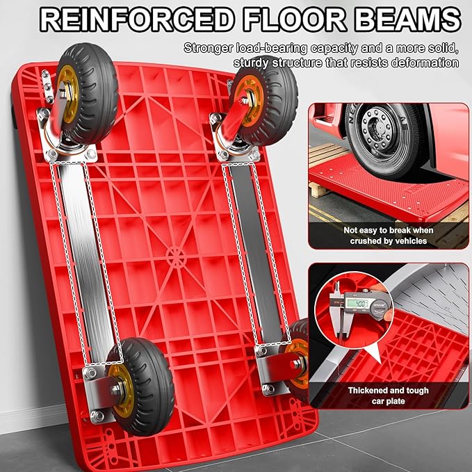 Platform Truck, Foldable Push Cart Dolly - Image 4