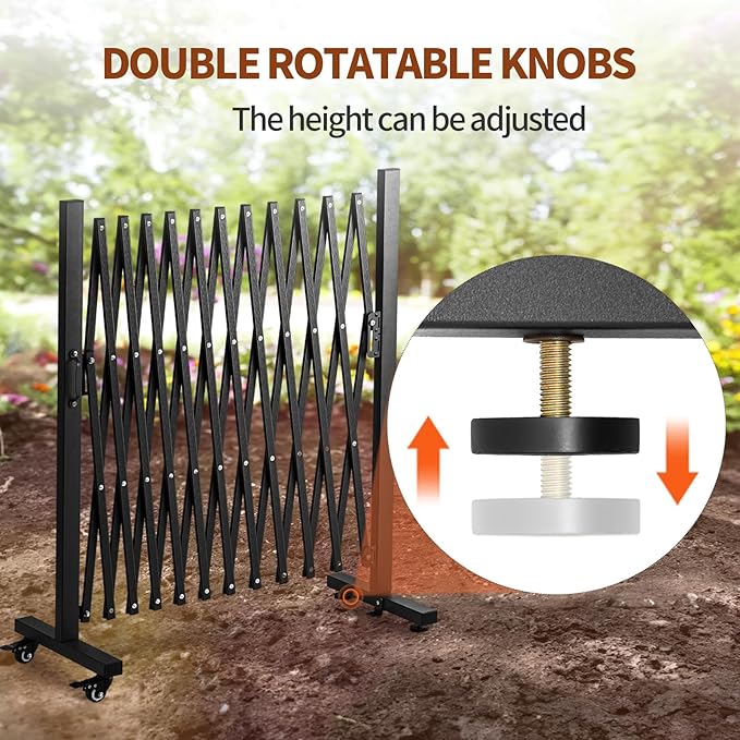 TECSPACE Aluminum Expandable Garden Fence, Portable Barricade Gate - Image 6