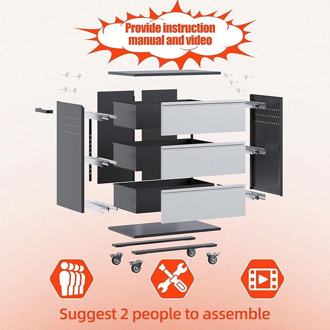 Aobabo Tool Storage Garage Cabinet - Image 4