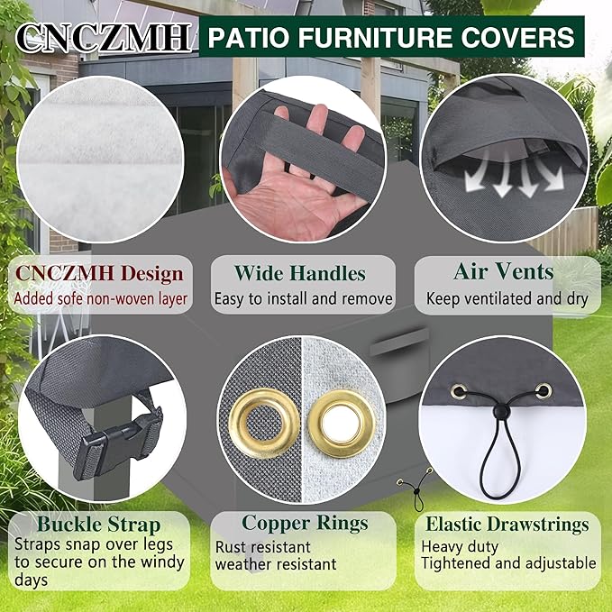 Heavy Duty Patio Furniture Covers Waterproof, 600D Outdoor Furniture Cover - Image 4