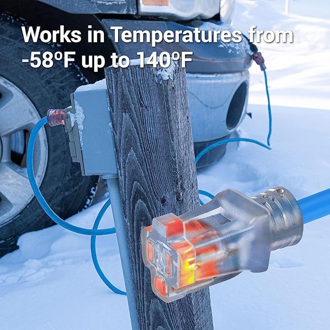 Clear Power 100 ft 14/3 SJTW -50°C Extreme Cold Weather Outdoor Indoor - Image 4